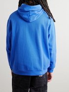 DIME - Nightlight Appliquéd Cotton-Jersey Hoodie - Blue