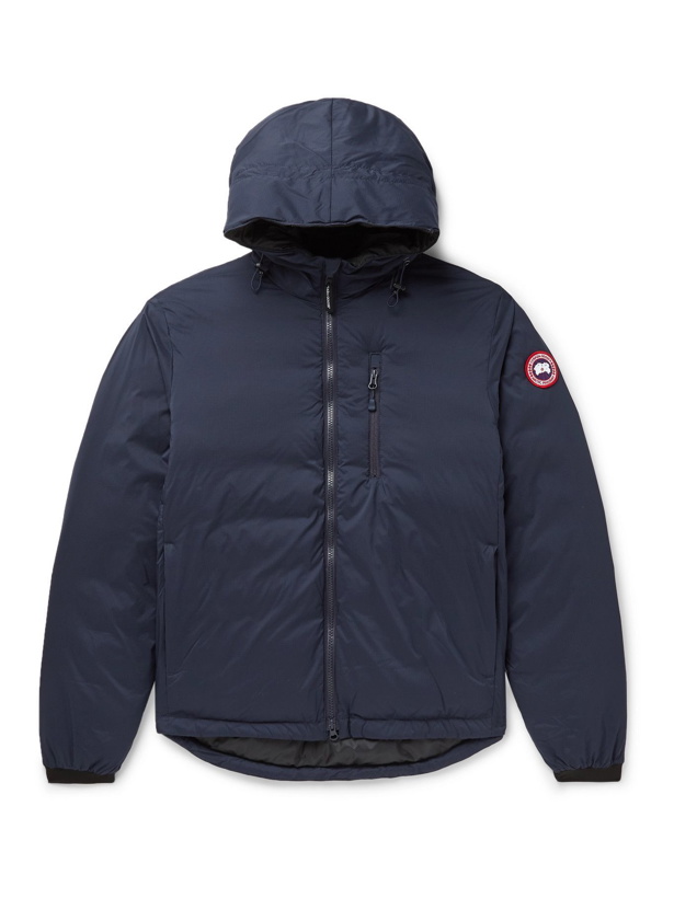 Photo: Canada Goose - Lodge Slim-Fit Nylon-Ripstop Hooded Down Jacket - Blue
