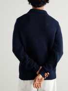 Allude - Shawl-Collar Virgin Wool and Cashmere-Blend Sweater - Blue