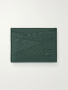 LOEWE - Puzzle Edge Anagram-Embossed Full-Grain Leather Cardholder - Green