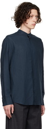 Gabriela Hearst Navy Linen Shirt