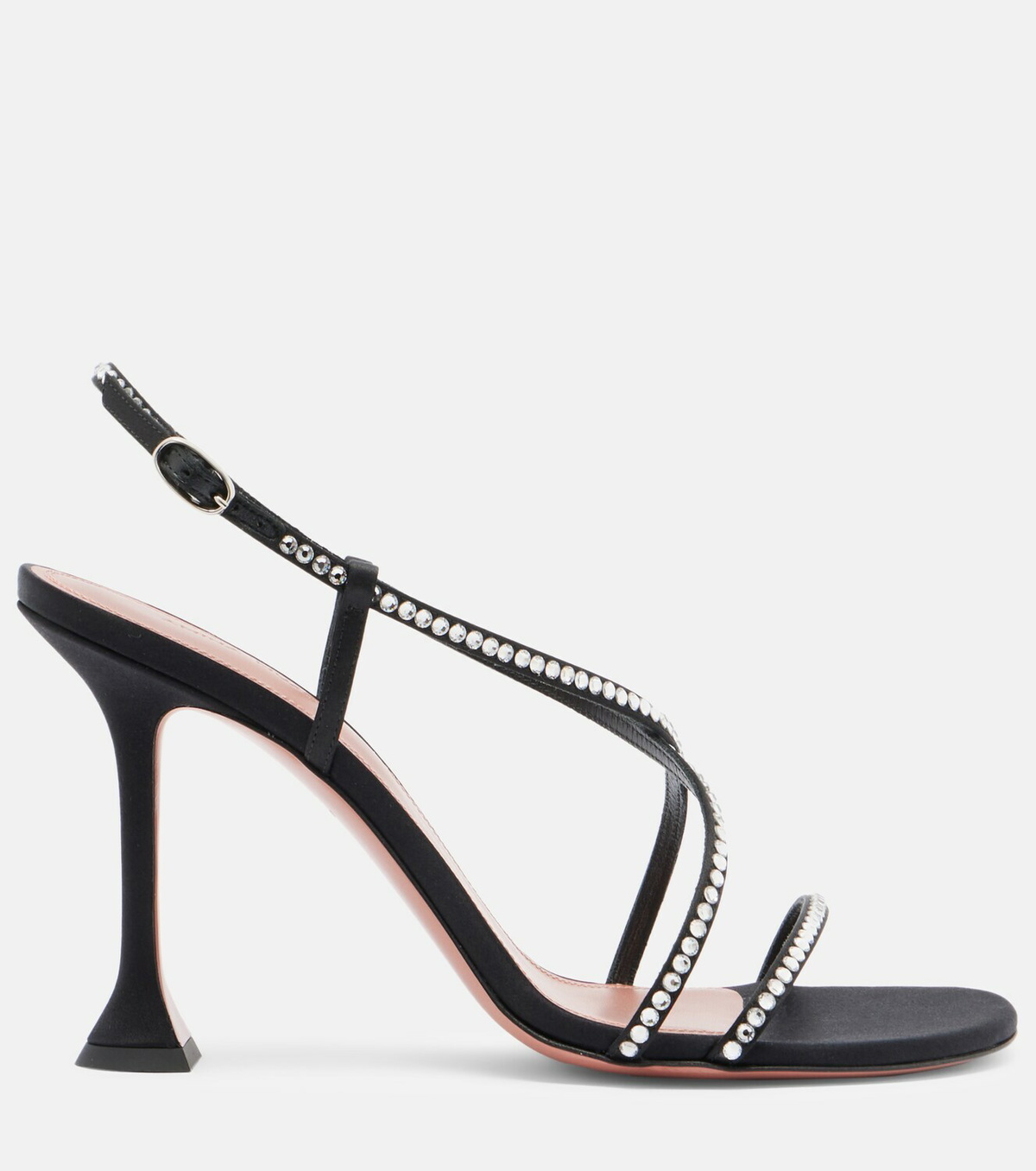 Amina Muaddi Sally crystal-embellished satin sandals