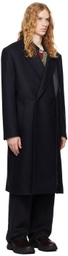 Y/Project Navy Double Front Coat