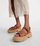 Hogan Leather slingback sandals