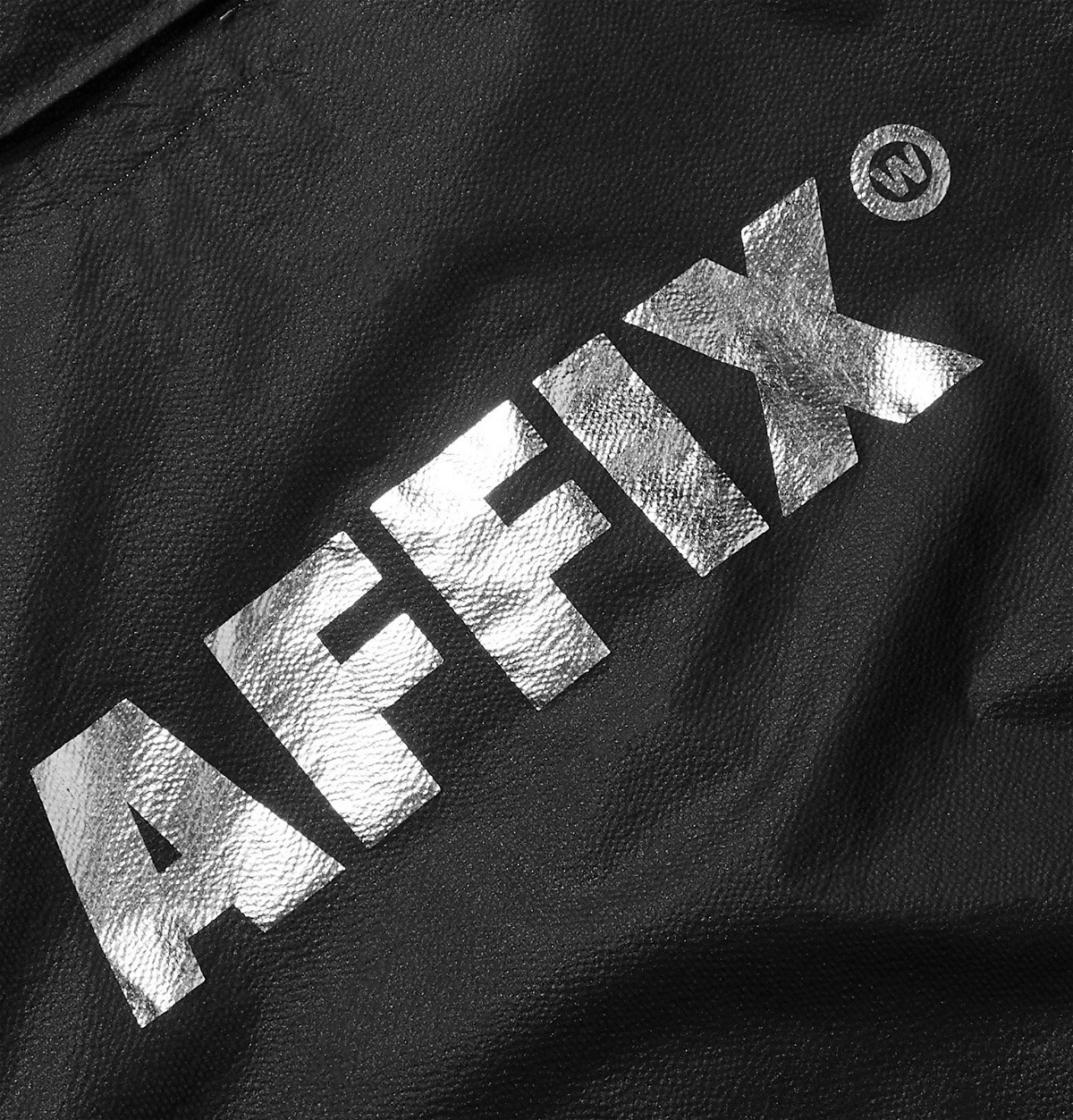 AFFIX - Logo-Print Textured-Nylon Coach Jacket - Black Affix
