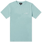 A.P.C. Men's Item Logo T-Shirt in Turquoise Melange