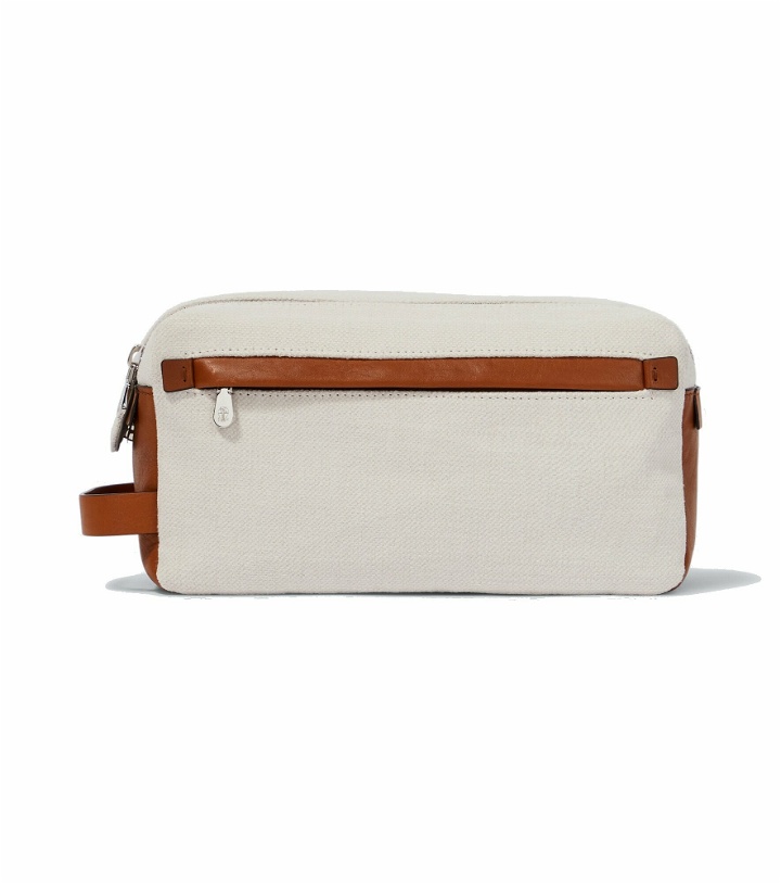 Photo: Brunello Cucinelli - Leather-trimmed toiletry bag