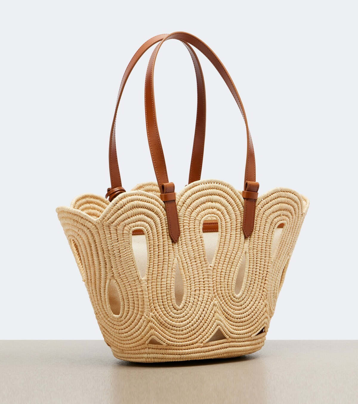 Aquazzura Artiste Medium raffia tote bag