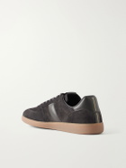 TOM FORD - Archer Leather-Trimmed Suede Sneakers - Gray
