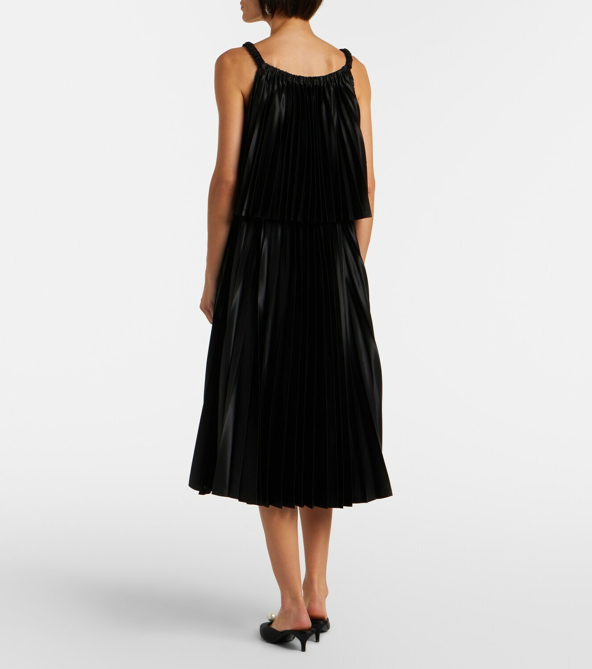 Noir Kei Ninomiya Satin midi dress