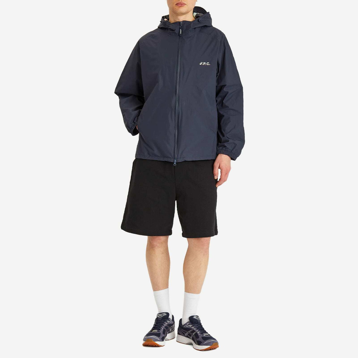 A.P.C. Men's x Asics Meadow Water Repellent Jacket in Dark Navy A.P.C.