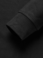 Peter Millar - Crown Mélange Stretch Cotton and Modal-Blend Half-Zip Sweatshirt - Black