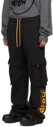 drew house SSENSE Exclusive Black Cartoon Font Lounge Pants