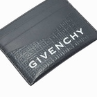 Givenchy Men's Embossed 4G Logo Bicolour Card Holder in Dark Grey/Purple