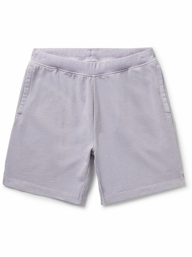 Photo: Onia - Garment-Dyed Cotton-Jersey Shorts - Purple