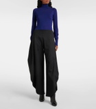 Alaïa Caped wool wide-leg pants