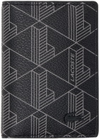 Lacoste Black 'The Blend Monogram' Card Holder