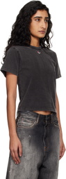 Ottolinger Black Pierced Fitted T-shirt
