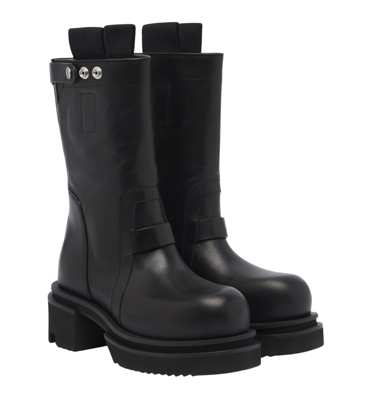 Rick Owens Black Porterville Pull On Bogun Boots Rick Owens