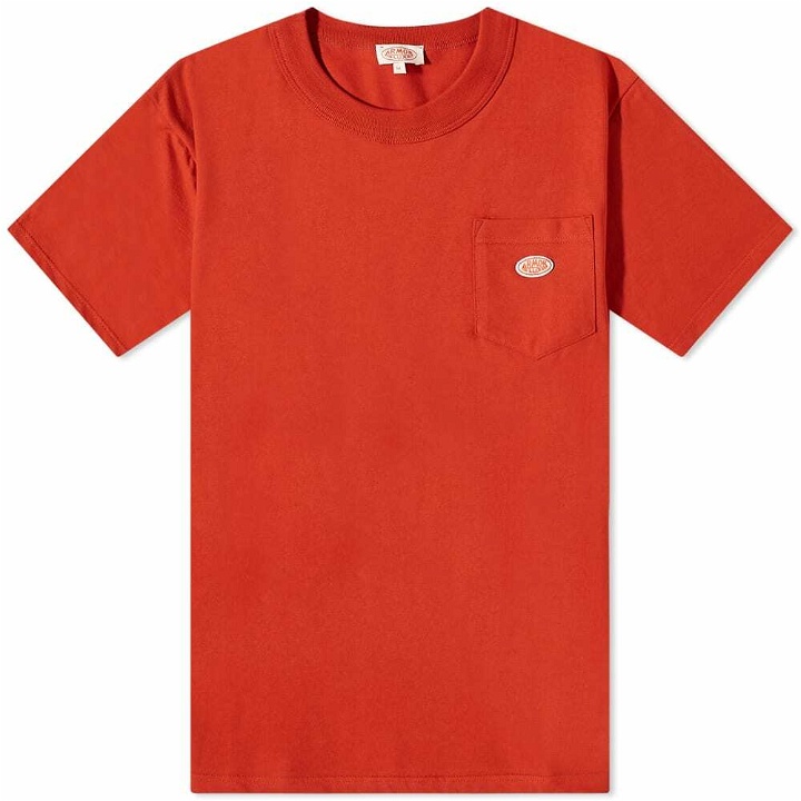 Photo: Armor-Lux Men's Logo Pocket T-Shirt in Orange