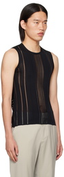 Helmut Lang Black Cutout Tank Top