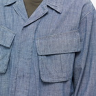 Universal Works Men's Chambray Jungle Jacket in Indigo