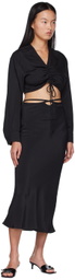 Christopher Esber Black Viscose Long Sleeve T-Shirt