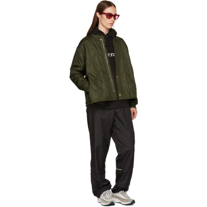 ジャケット 6397 Jackets 6397 Green Quilted Nylon Bomber Jacket 6397