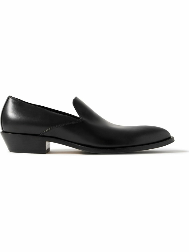 Photo: The Row - Lars Leather Loafers - Black