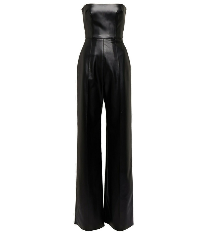 Photo: Alex Perry Strapless faux-leather jumpsuit