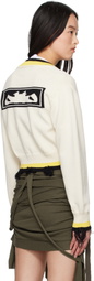 Ottolinger Off-White Cropped V-neck Sweater