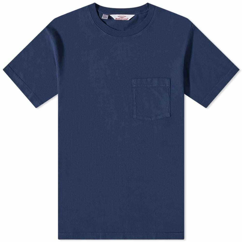 Battenwear Men's Pocket T-Shirt in Navy Battenwear
