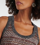 Missoni Striped sequined tank top