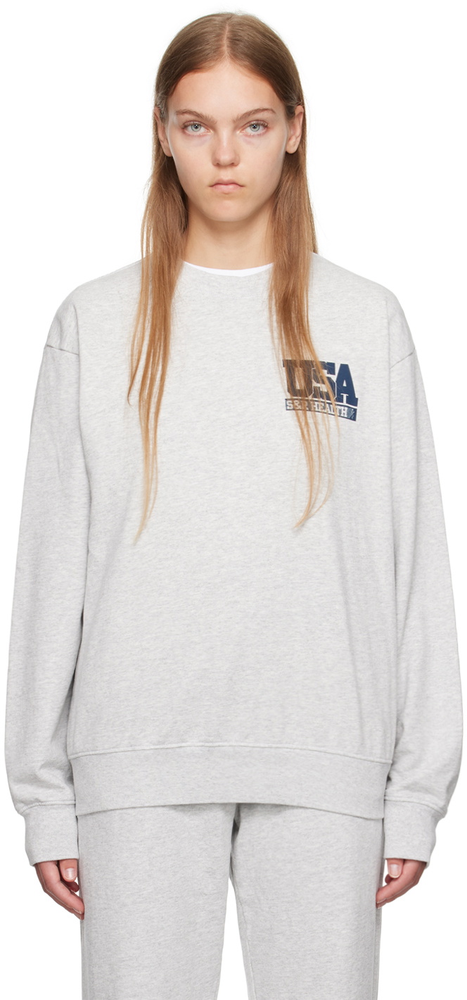 SPORTY&RICH - Unisex - Grey - Sweatshirt