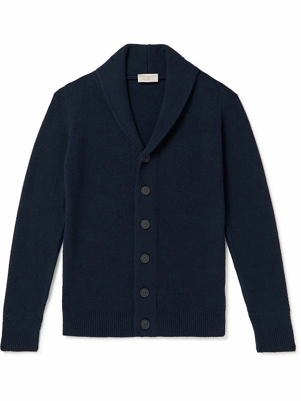 Photo: John Smedley - Cullen Slim-Fit Recycled-Cashmere and Merino Wool-Blend Cardigan - Blue