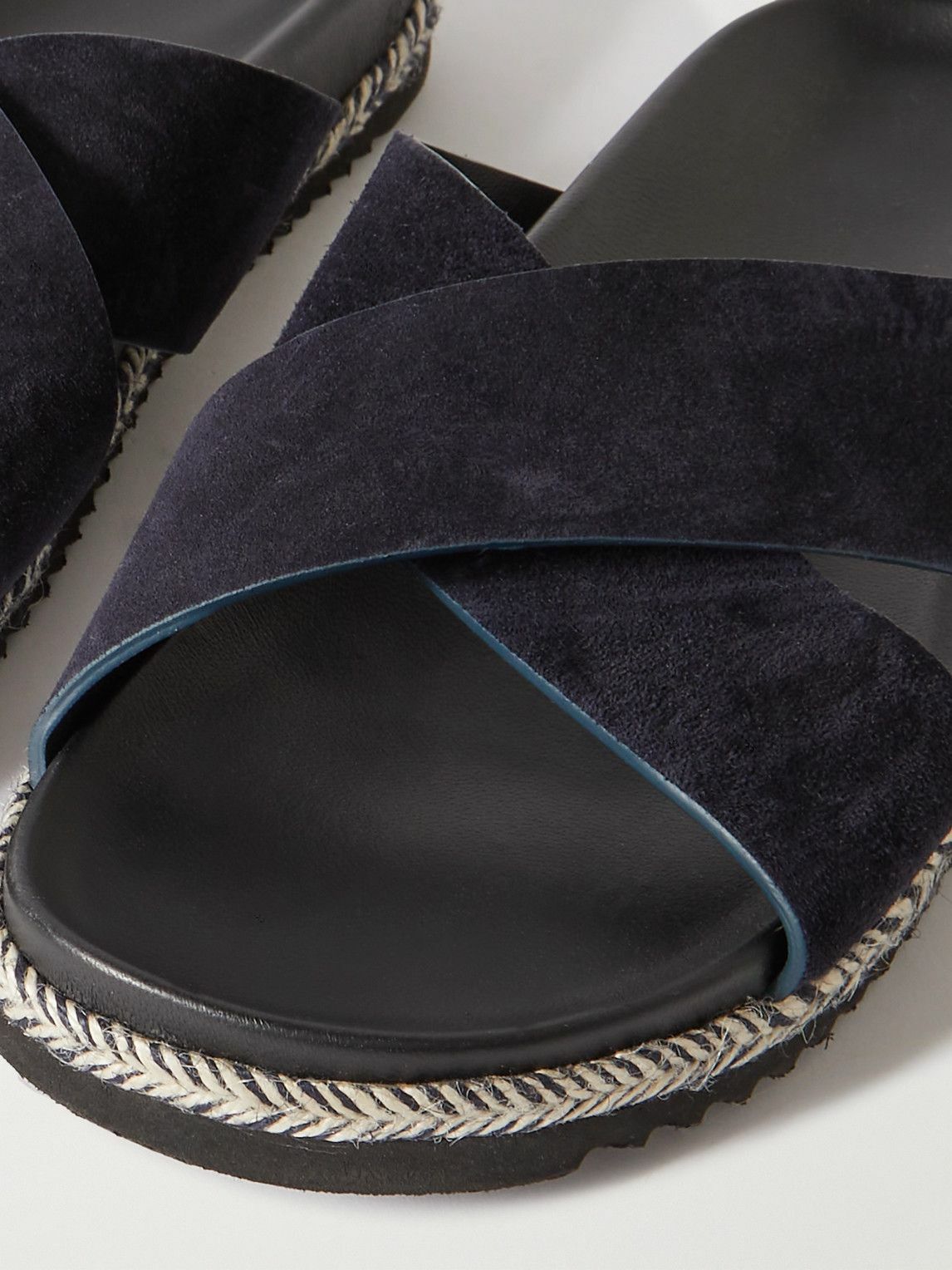 Frescobol Carioca - Breno Suede Sandals - Blue