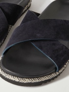 Frescobol Carioca - Breno Suede Sandals - Blue