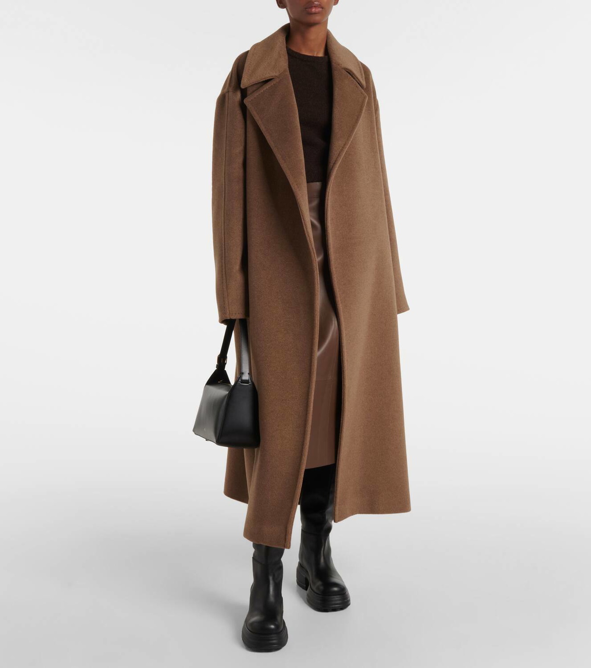 Max Mara Fragore wool and cashmere-blend wrap coat Max Mara