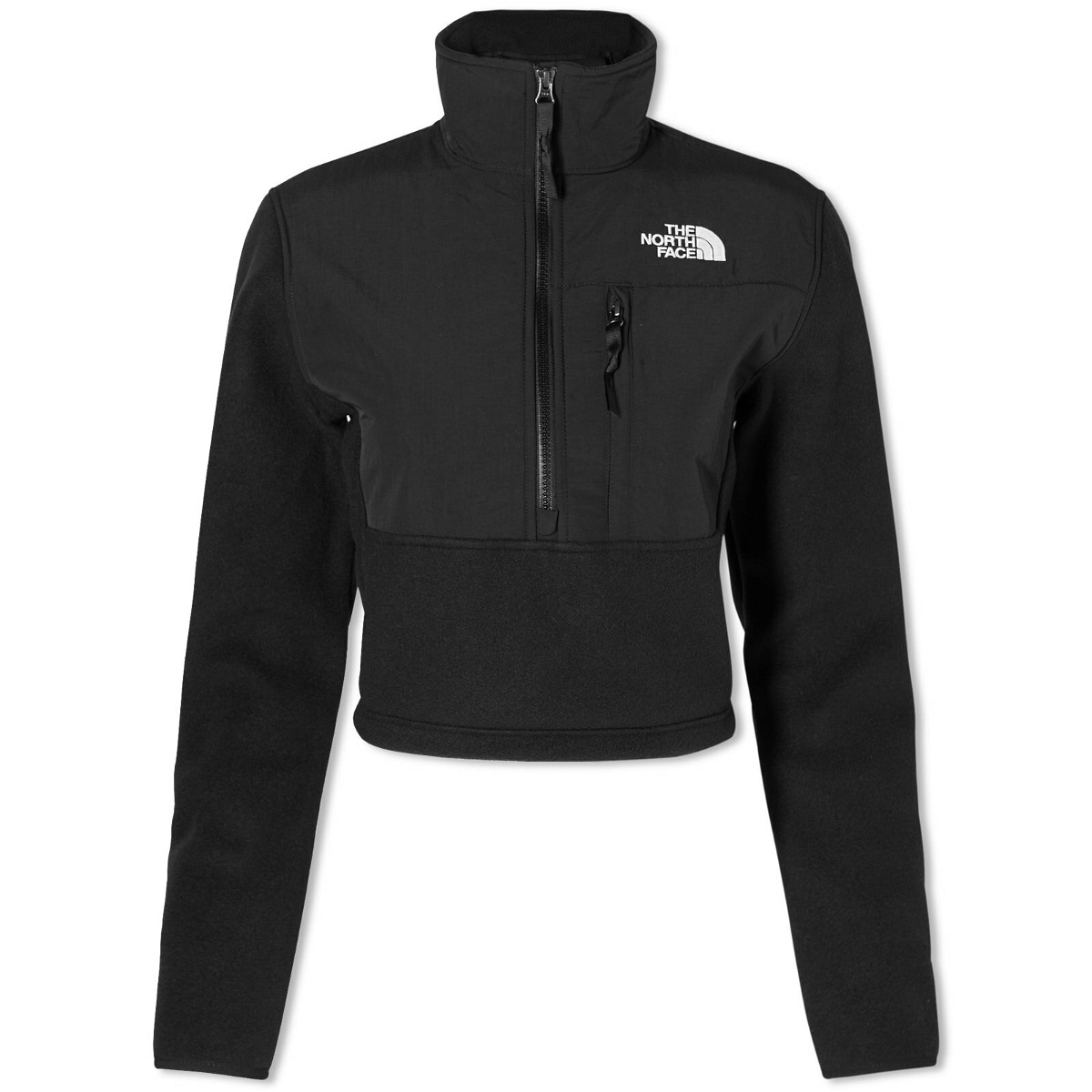 The North Face Women's Denali Fleece Cropped Jacket in Black The
