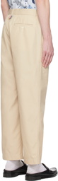 Thom Browne Beige Unconstructed Trousers
