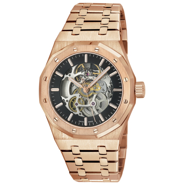 Photo: Gevril Gotham Automatic Black Dial Mens Watch 49422B