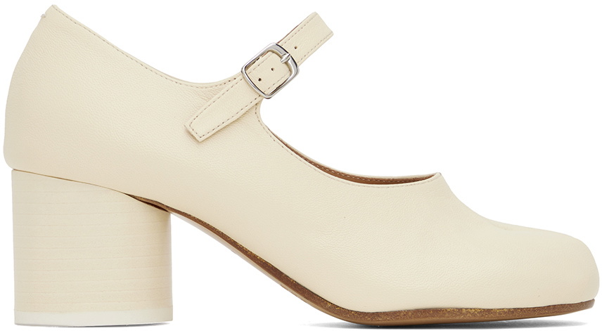 Maison Margiela Off-White Tabi Mary-Jane Heels Maison Margiela Maison Margiela Off-White Tabi Mary-Jane Heels Maison Margiela