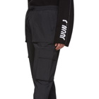 Juun.J Black Nylon Tapered Cargo Pants