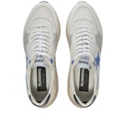 Golden Goose Men's Running Sole Sneakers in Creamy White Ice/Blue