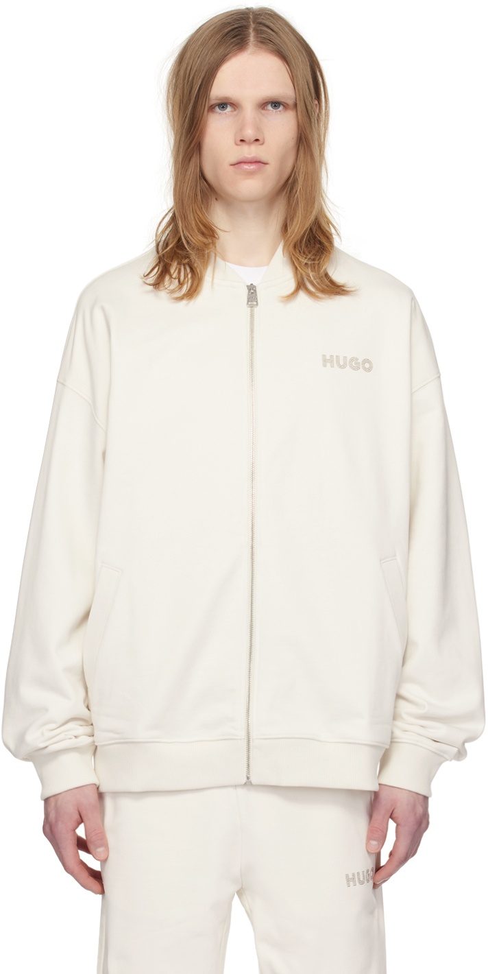 Photo: Hugo Off-White Embroidered Bomber Jacket