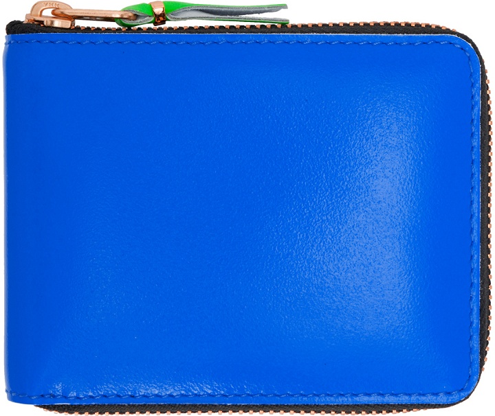 Photo: COMME des GARÇONS WALLETS Blue Super Fluo Wallet