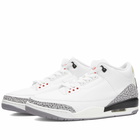 Nike Men's Air Jordan 3 Retro Sneakers in Summit White/Fire Red