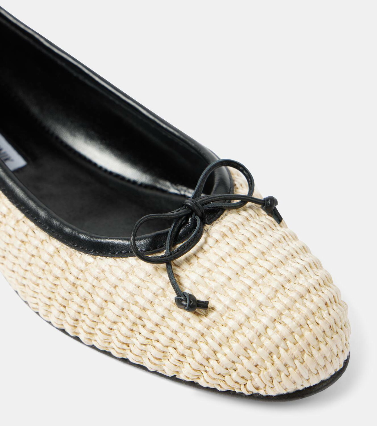Manolo Blahnik Veralli raffia ballet flats Manolo Blahnik