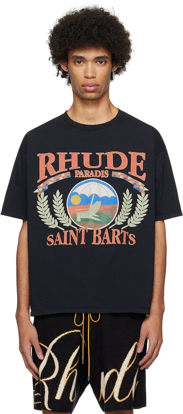 Photo: Rhude Black Beach Chair T-Shirt