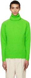 AMI Alexandre Mattiussi Green Virgin Wool Turtleneck